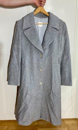 Grauer Filzmantel, Gr.38/40