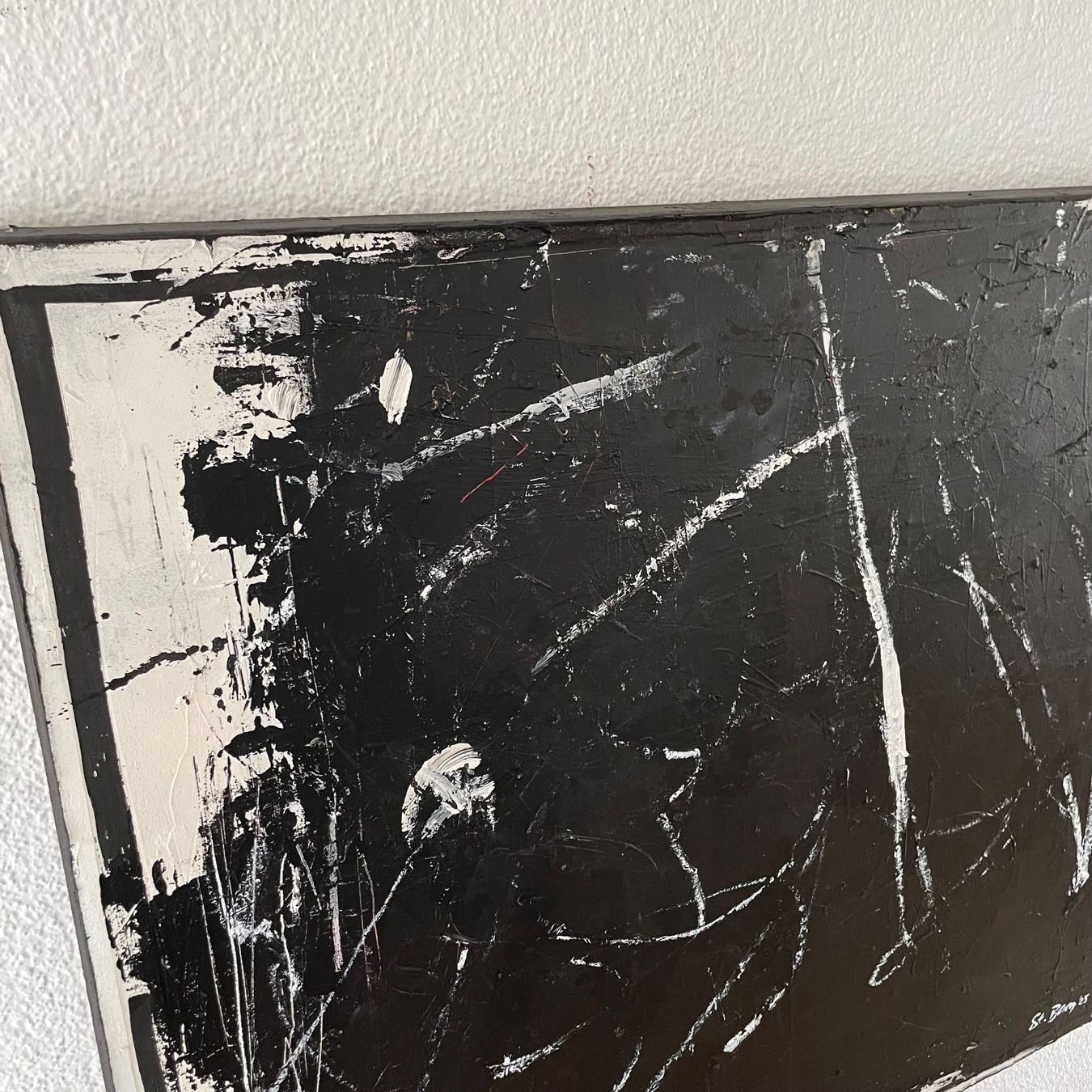 Foto & Immagini: Black White Acryl Moderne Kunst Abstrakt Bild Stefan Bammert – Nuovo (secondo la descrizione) da St. Niklausen LU venduto da Stefan_Bammert_Art 1