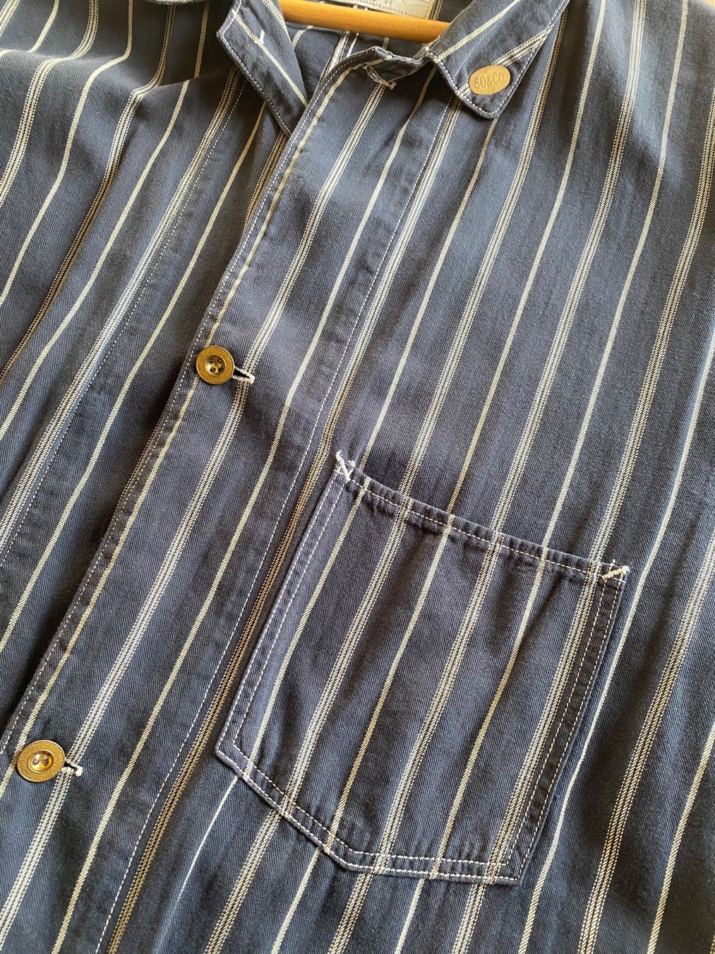 Camicie: Stevenson Overall Co. Foreman Black Stripe Shirt, Hemd – Usato da Illnau venduto da Machi3 5