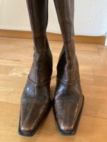 braune Lederstiefel