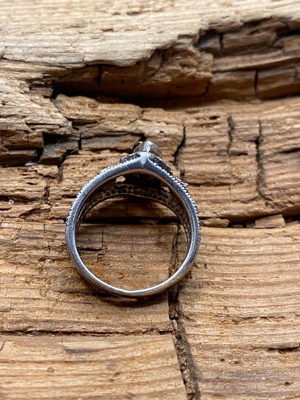 Anelli: Antiker Silber Ring mit Granat und Markasiten – Usato da Luzern venduto da S.Kern01 5