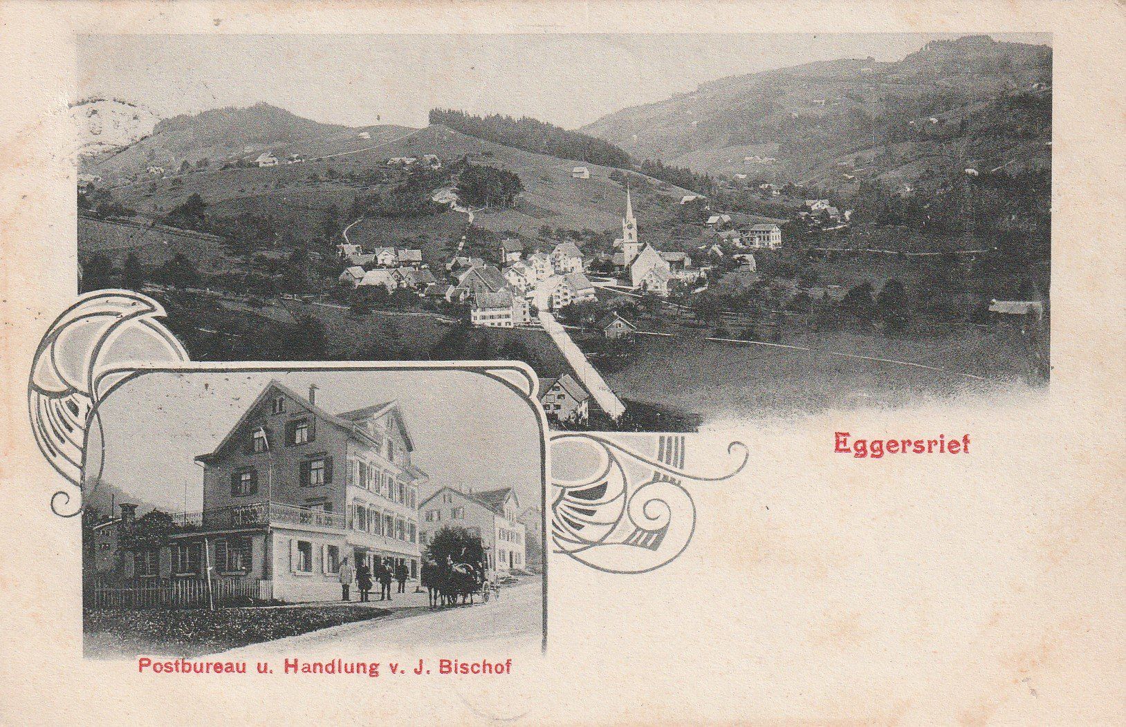 Cartoline postali: Eggersriet-Postbüro und Handlung-1906 – Usato da uttwil venduto da Koehlerfred