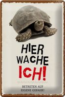 Blechschild-SCHILDKRÖTE-HIER WACHE ICH