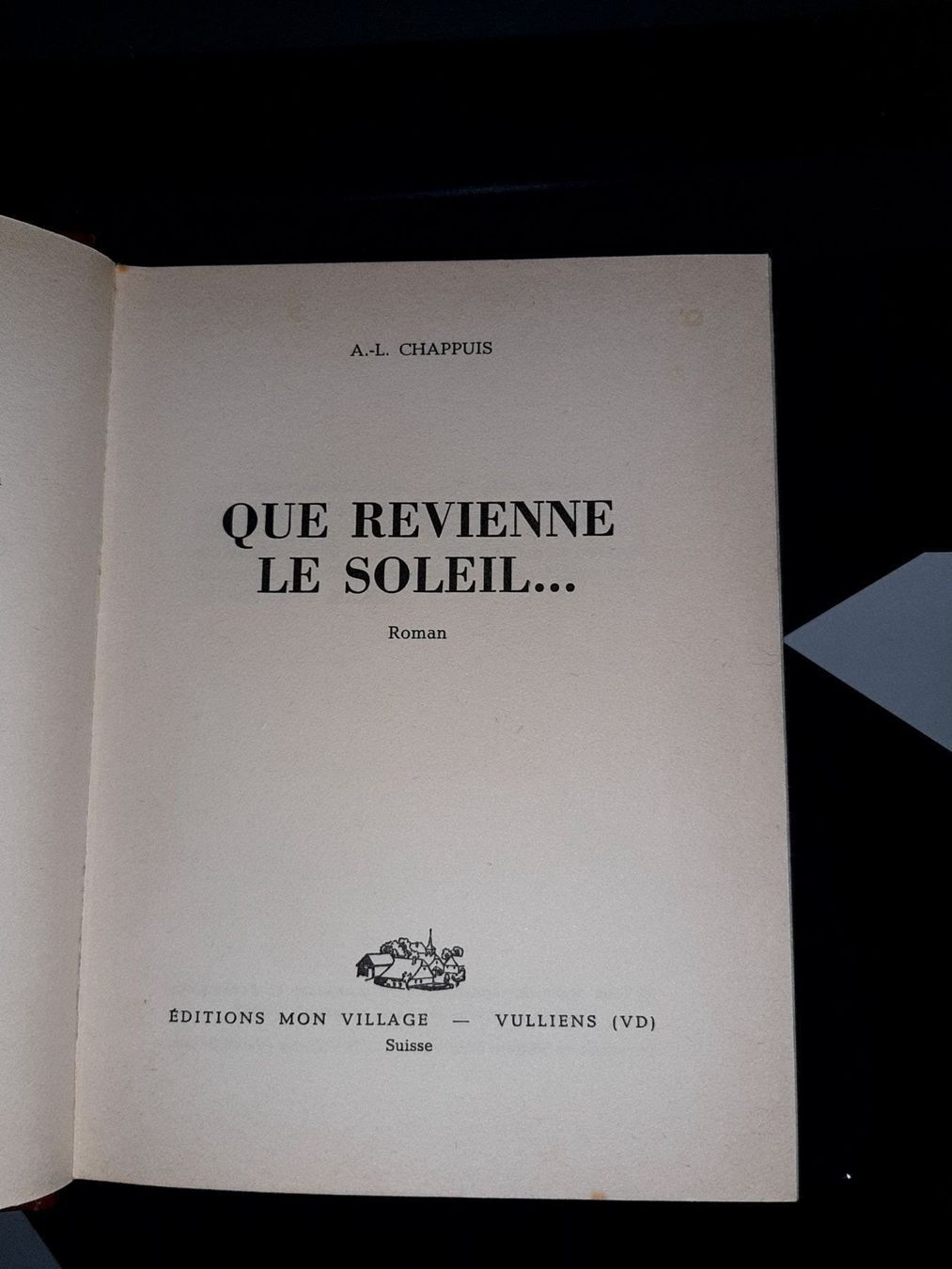 Libri: Que revienne le soleil – Usato da Le locle venduto da juliensaran 1
