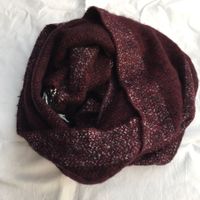 SCHAL BORDEAUX KUSCHELWEICH - FABRIKNEU