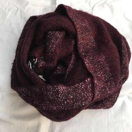 SCHAL BORDEAUX KUSCHELWEICH - FABRIKNEU