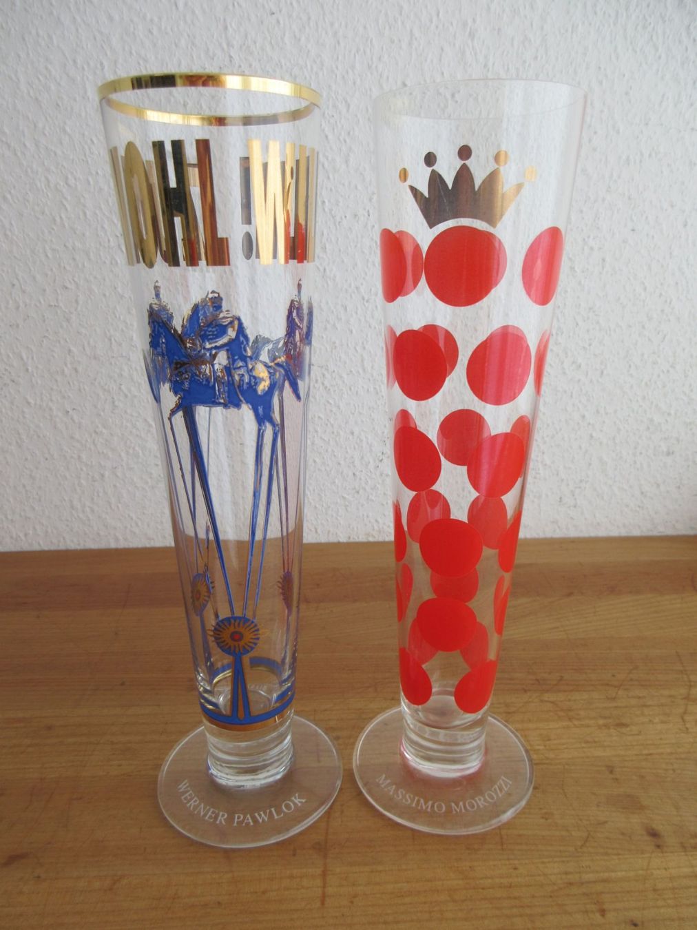 Ritzenhof Gläser: 2 Ritzenhoff Biergläser, Werner Pawlok/Massimo Morozzi – Gebraucht aus Binningen von Oldfashion