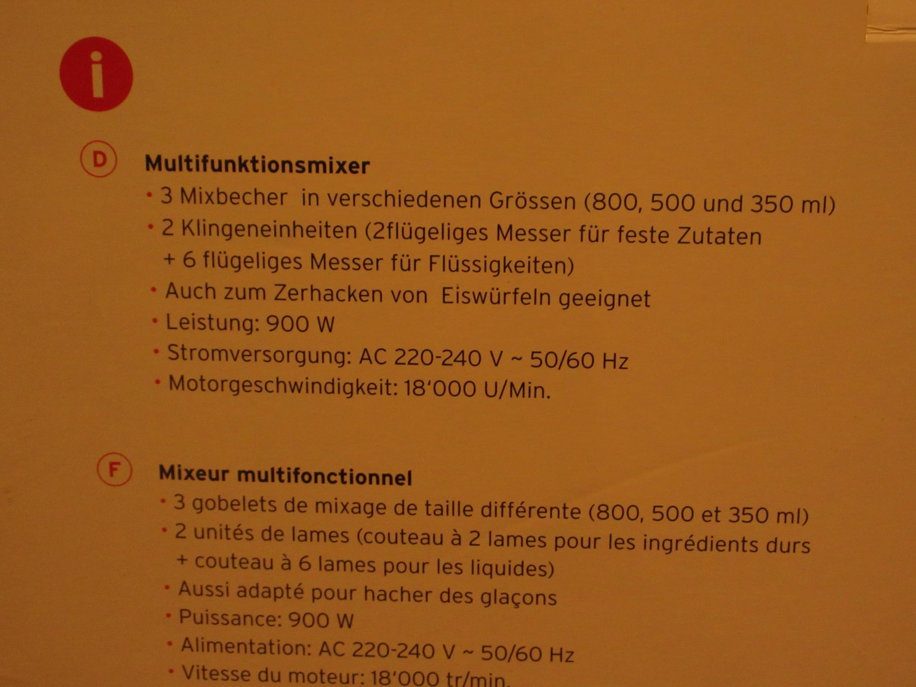 Appareils de cuisine: Mixer – D'occasion à Männedorf par Annakarin 1