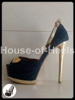 Escarpins peep-toe d’Orsay Wilady 36 talon 15cm plateau 5cm