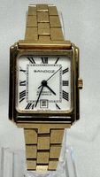 Sandoz Automatik Armbanduhr rechteckig goldfarben vintage