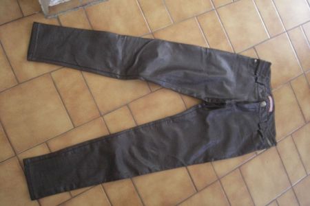 pantalon brun cuir Taille 36 (Lara)