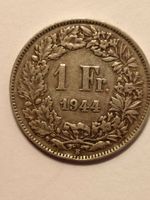 1 Fr. Silbermünze 1944 - Helvetia  altes Sammlerstück!