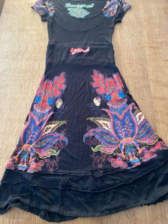 DESIGUAL KLEID/ROCK ca.Gr.S/36 schwarz/bunt Jersey