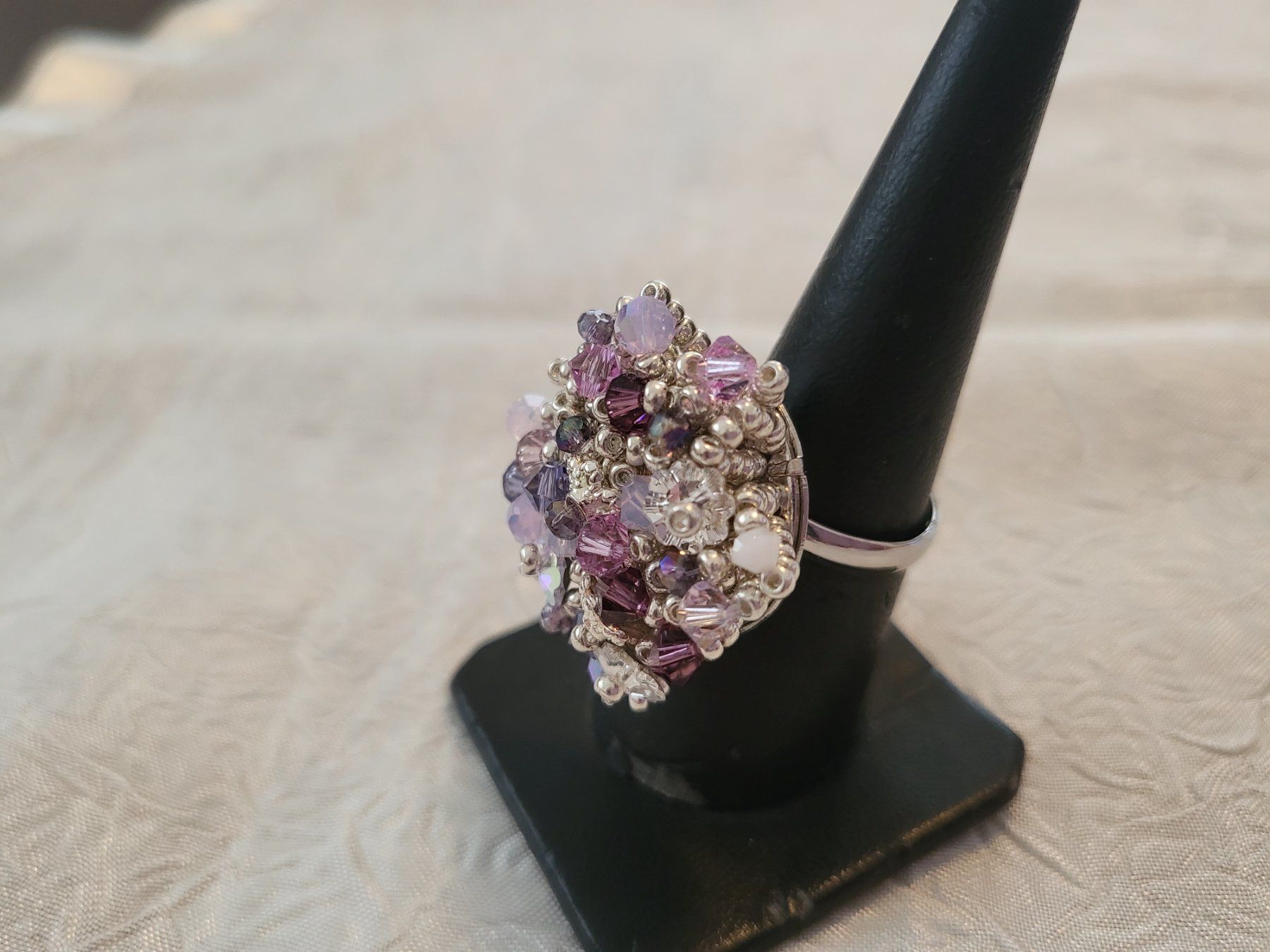 Anelli: Handgemachte swarovski perlen ring – Nuovo (secondo la descrizione) da Dietikon venduto da Eleda 1