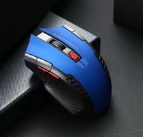Kabellose Gaming Maus 2.4 GHz 1600 DPI Blau Seitentasten