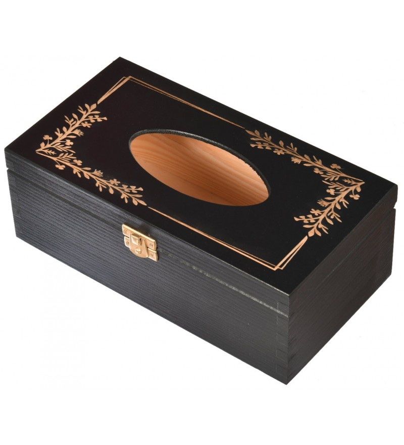 Articoli in legno: Taschentuch Box Aus Holz Schwarz Mit Gravur – Nuovo e nell'imballaggio originale da Buchs Zh venduto da bar_7kk7