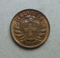++ 2 Rappen 1927, gute Erhaltung