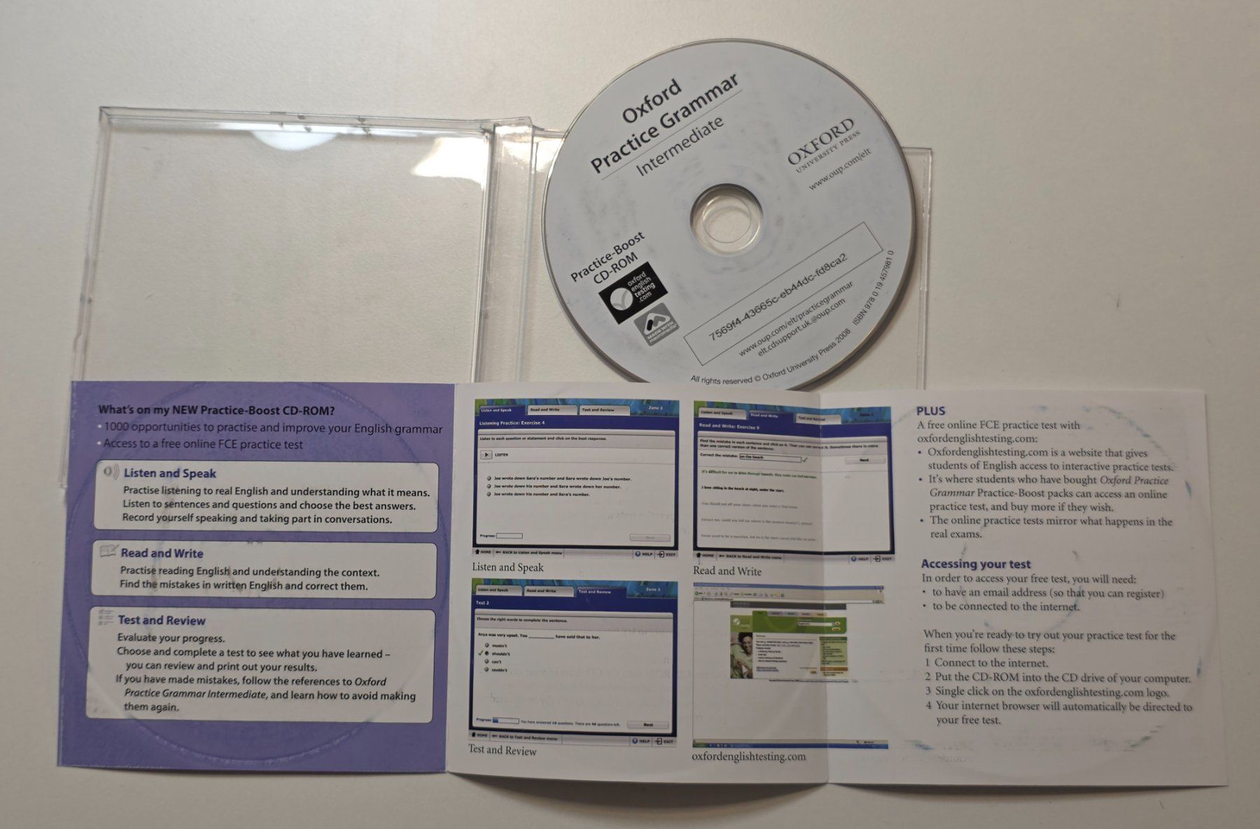 Libri: CD-Rom Oxford Practice Grammar English Intermediate Boost – Usato da Dürnten venduto da Bachtelsurfer 4