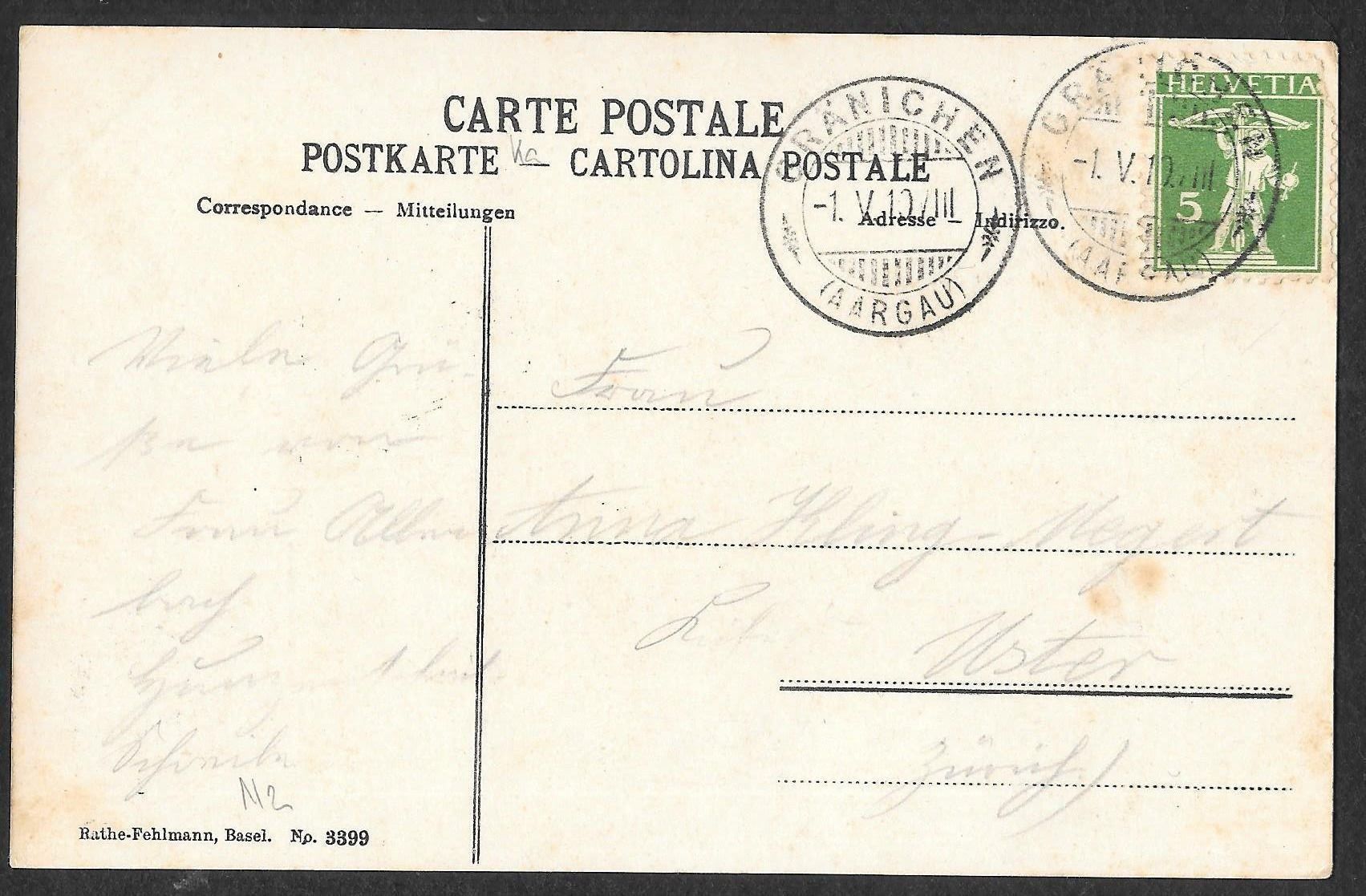 Cartoline postali: Gränichen Gesamtansicht – Usato da Olten venduto da clotaldi 1