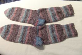 handgestrickte Wollsocken  Grösse 42/43