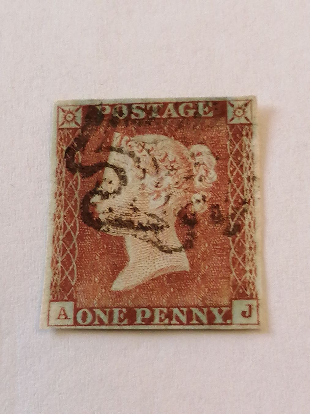 Alle Briefmarken: One Penny Red 1841, Platte 18 – Gebraucht aus Happerswil von tschergi