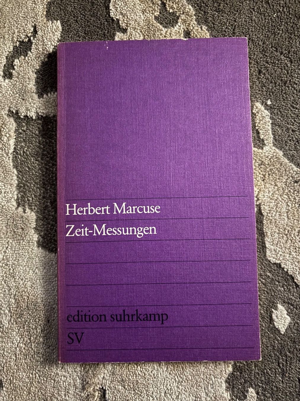 Libri: Herbert Marcuse "Zeit-Messungen" mit originaler Unterschrift – Usato da Winterthur venduto da Thlayli