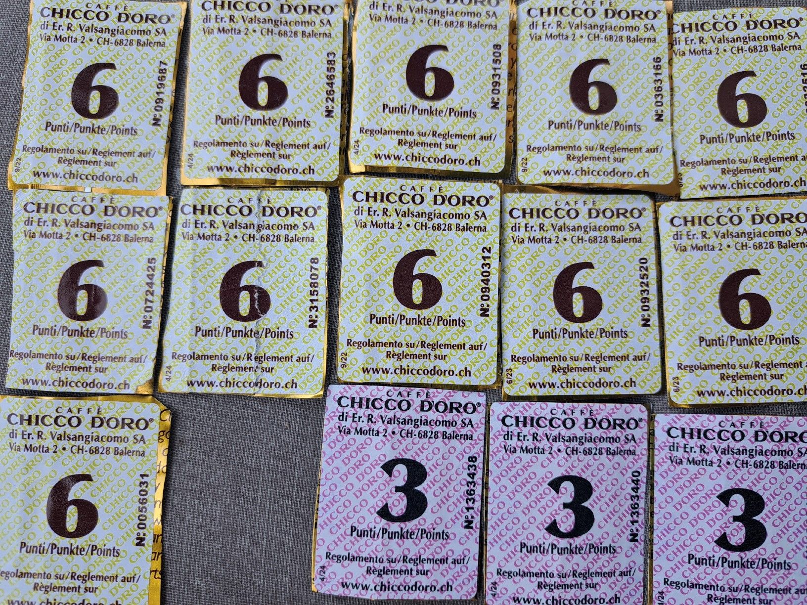 Chicco Sammelmarken & -punkte: 75 CHICCO DORO Punkte – Neu und originalverpackt aus Ebnat-Kappel von Zurk