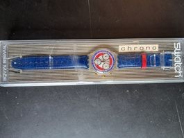 1993 Swatch Chrono Quartz-precision, blaues Band