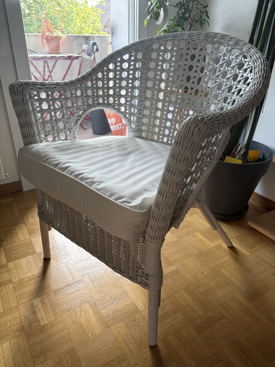 Ikea Fauteuils: Korbsessel weiss, Ikea – D'occasion à Winterthur par emm_557p