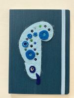 Notizbuch, Handgefertigt, Filzapplikation, Neu, A5