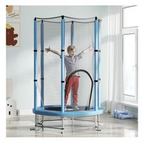 Aiyaplay Kinder Trampolin Stahl, Kunststoff Hellblau