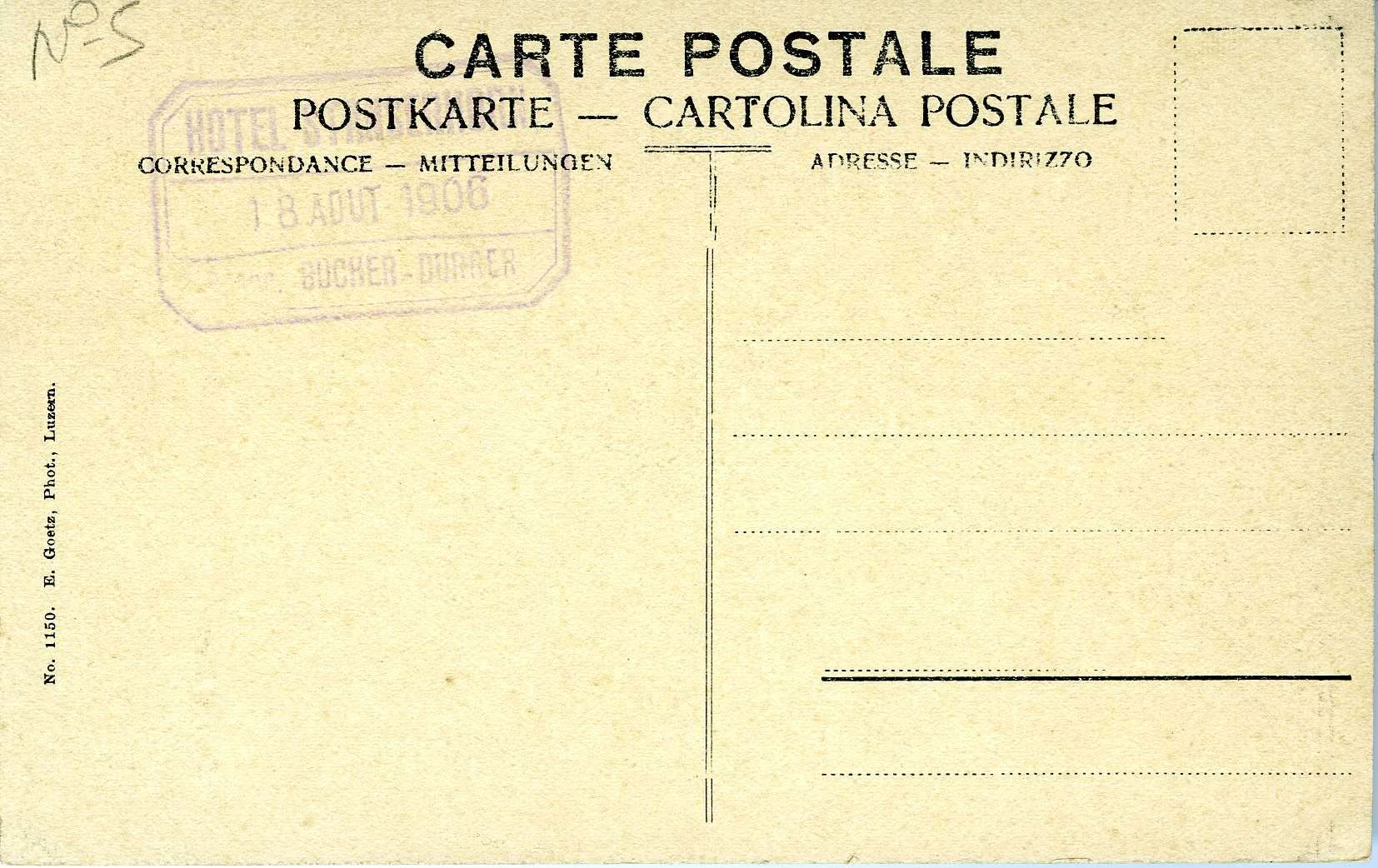 Ansichtskarten: Stanserhorn -Standseilbahn Hotel +1906 – Gebraucht aus Emmenbrücke von teestube 1