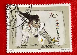 Nr.1051 mit Stempelt Pierrot spielt mit dem Faden Europamark