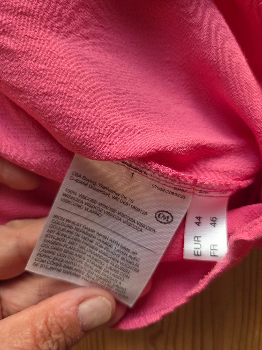 C&A Camicette: rosa Bluse, Canda Premium, 44, Viskose – Usato da Liestal venduto da ITOlio 3
