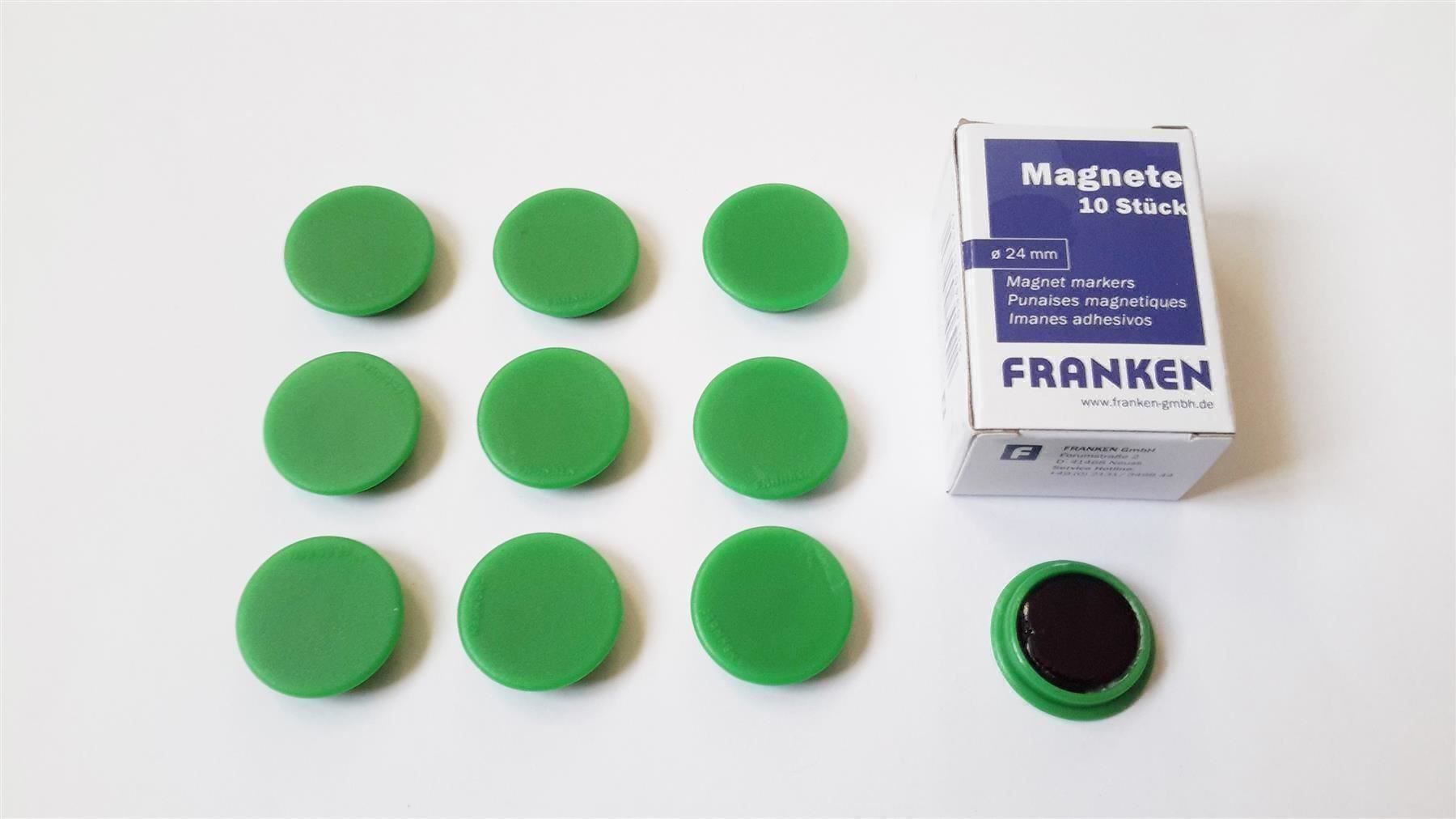 Calamite: Magnete 10 Stück, 24 mm, grün – Nuovo e nell'imballaggio originale da St. Gallen venduto da cointec 1