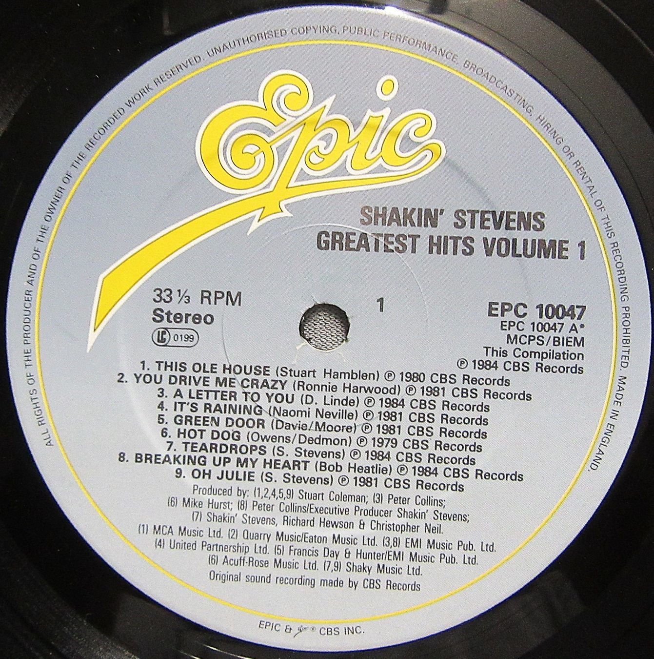 Schallplatten: Shakin Stevens - Greatest Hits - LP ab CHF 3.00 – Gebraucht aus Auenstein von Padabimbim 4