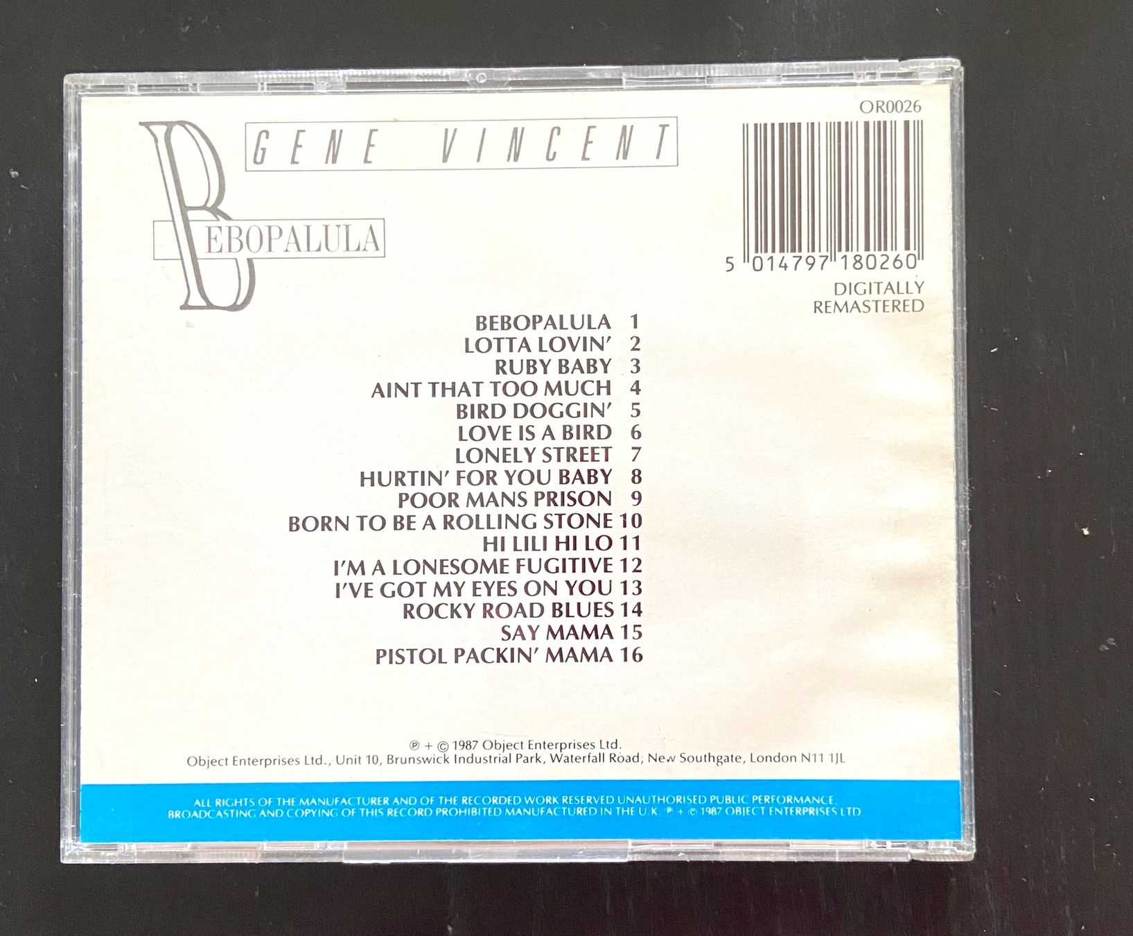 CDs: Gene Vincent – Bebopalula CD – D'occasion à Luzern par Lycka 1