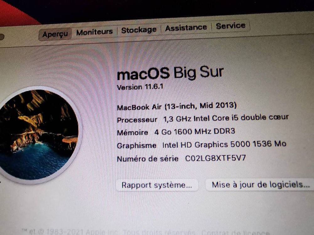 Notebook: Macbook Air 13 Disque 256Go Mi-2013 Office 2021 – Usato da Lausanne venduto da Dukco 1