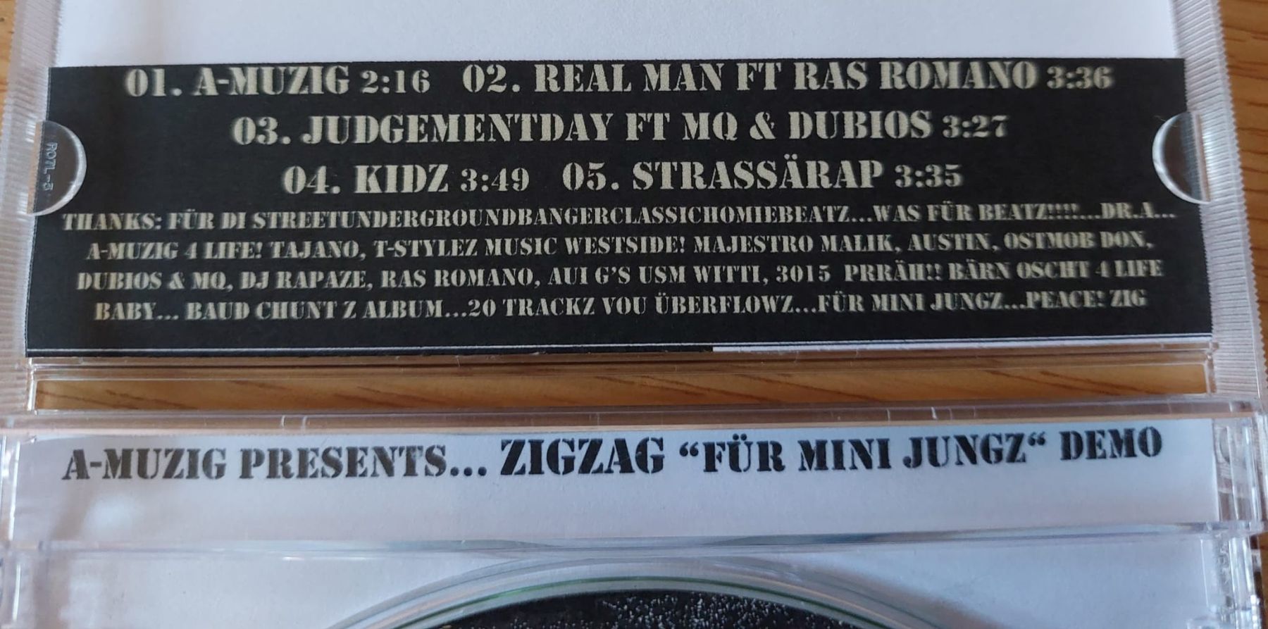 CD: ZigZag - "Für Mini Jungz" Demo CD – Usato da Urtenen-Schönbühl venduto da Kahru 3