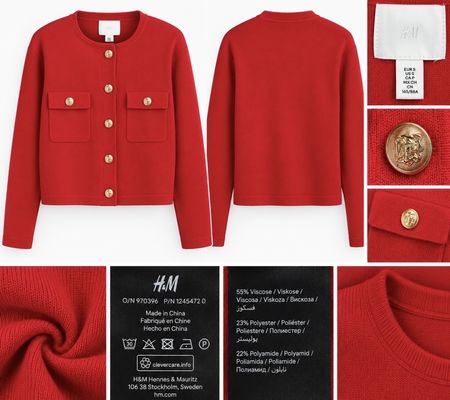 H&M Strickjacke Rot Grösse S wie neu