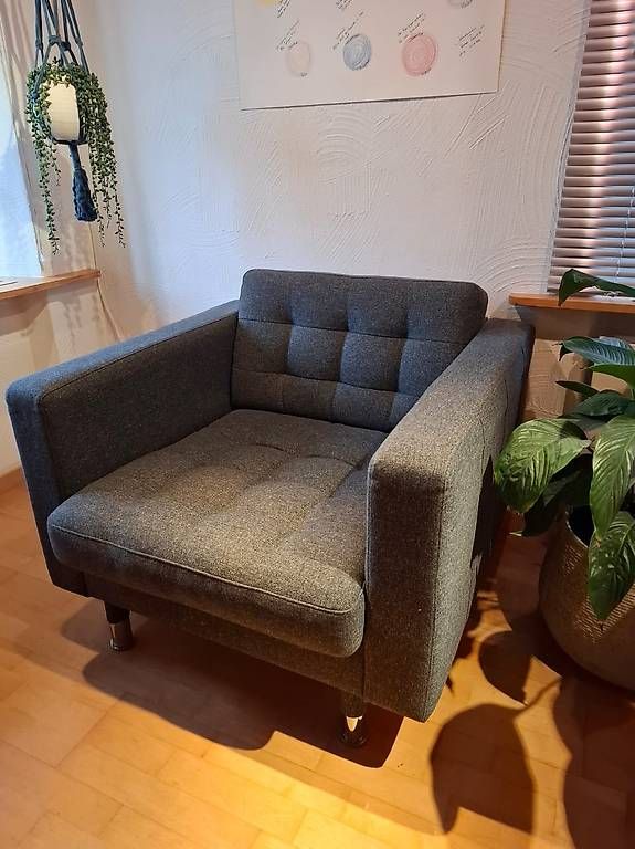 Poltrone: Moderner Lounge-Sessel / Clubsessel  Dunkelgrau  – Usato da Rumisberg venduto da ambiance80