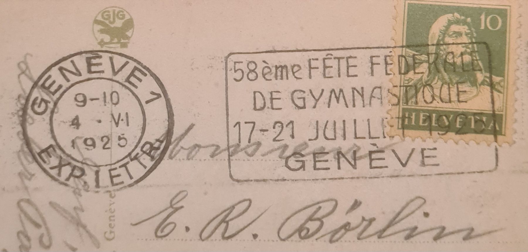 Cartoline postali: alte Trams in Genève 1925 – Usato da Ebikon venduto da Donar50 1