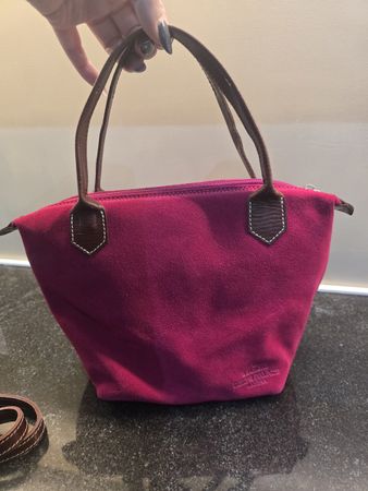 Damen Tasche pink Wildleder Look