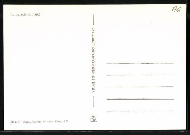 Cartoline postali: Remetschwil /AG, Teilansicht, Fliegerauf – Usato da Berlin venduto da bartko-reher 1