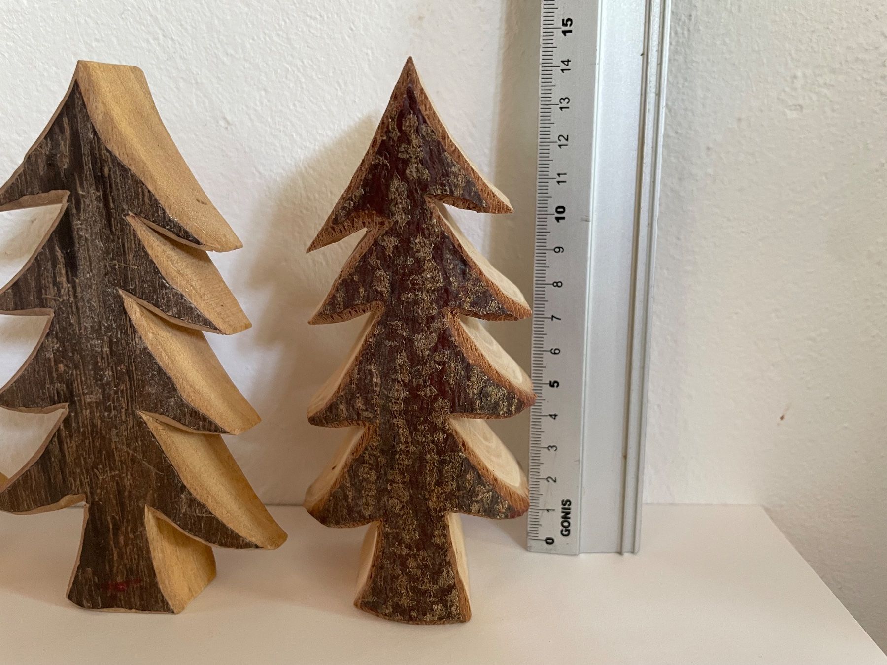Tutte le decorazioni: 3 Deko-Holztannen, ca. 15 cm – Usato da Cham venduto da 2eye 1