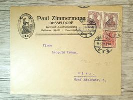 TR63 Enveloppe + Timbre Allemagne 1920