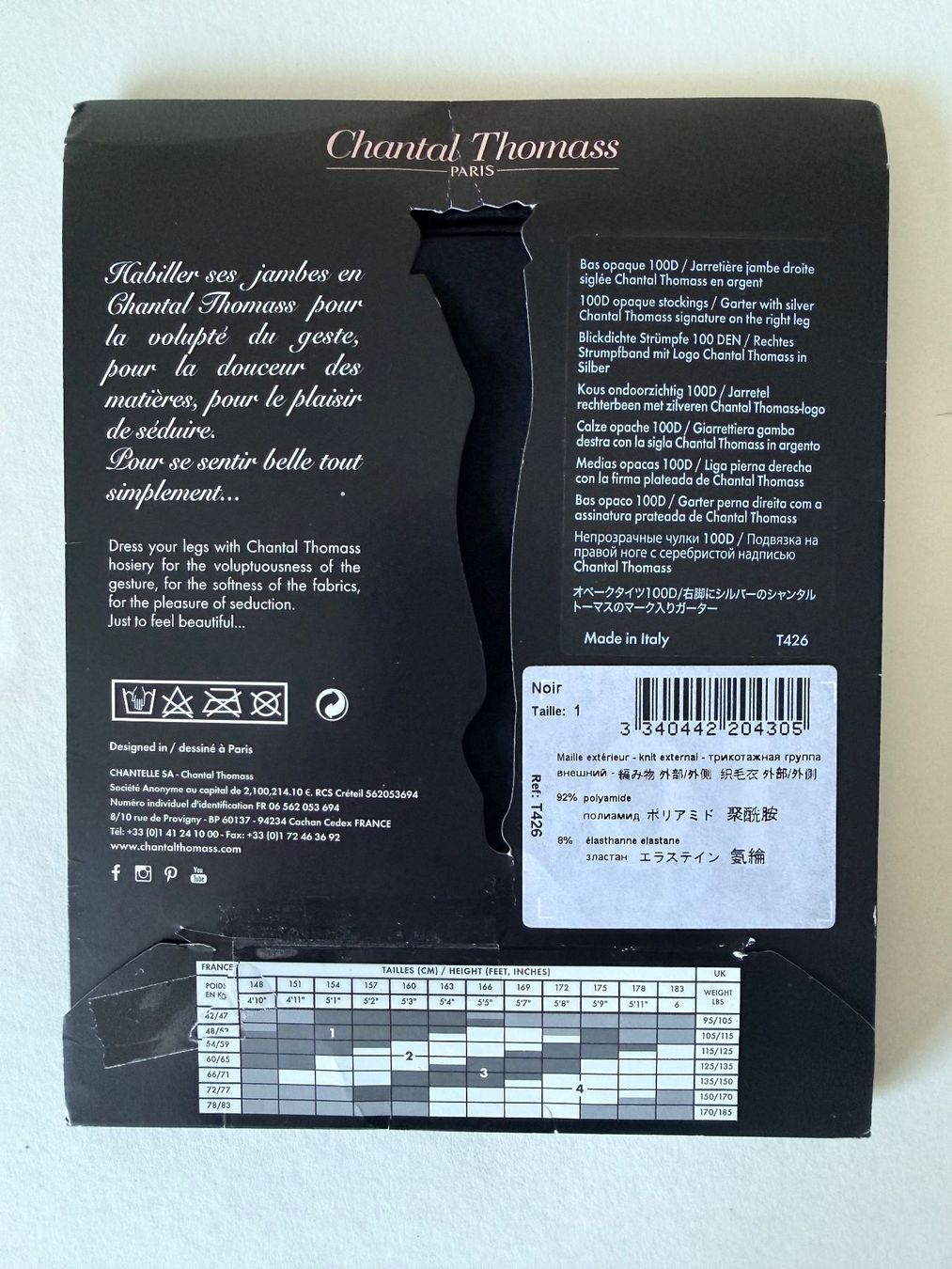 Calze & Collant: CHANTAL THOMASS, Strapsstrümpfe, Grösse 1, Farbe Schwarz – Nuovo e nell'imballaggio originale da Rudolfstetten venduto da gst_g7xl 1