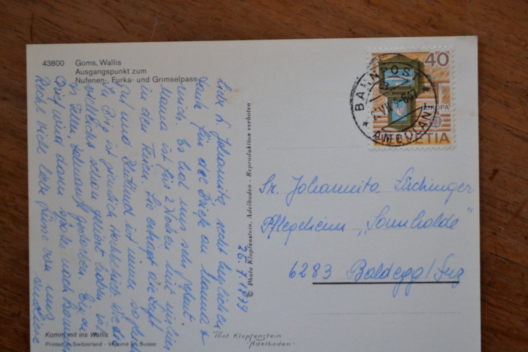 Cartoline postali: AK Goms  Wallis – Usato da Beinwil am See venduto da kajak55 1