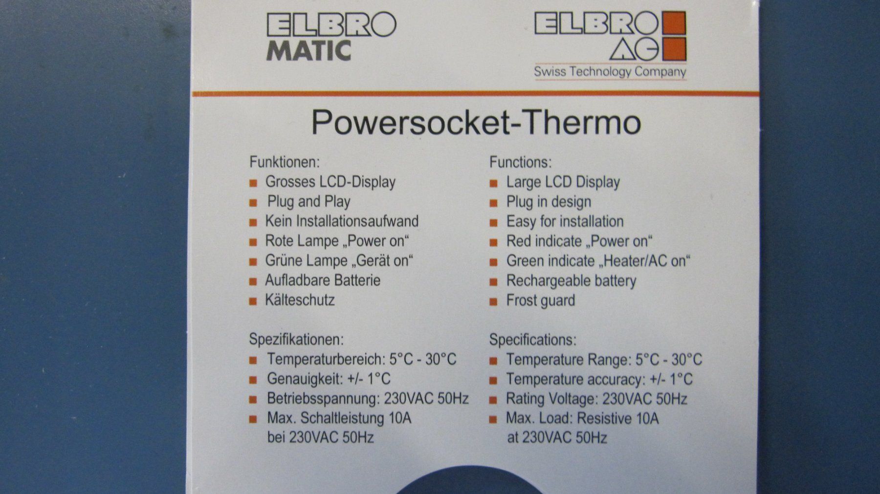 Altro per la casa: ELBRO Powersocket-Thermo mit LCD Display – Usato da Dotzigen venduto da Coop020 1