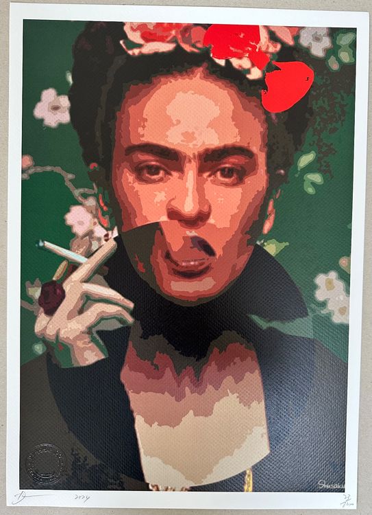 Death: Smoking Frida Kahlo, POP Street Art, signiert 23/100 (Neu ...
